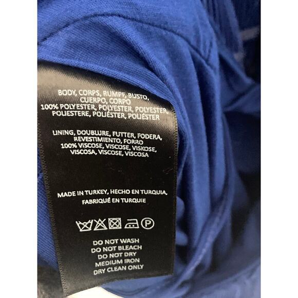 EUC Anthropologie Maeve Sonata Blue Crinkle Shimmer Pantsuit Jumpsuit 4 - Picture 11 of 14